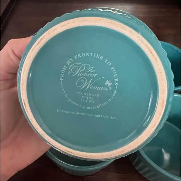 Pioneer Woman Blue Ramekins- Set of 5 - Picture 2 of 4